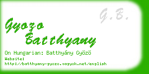 gyozo batthyany business card