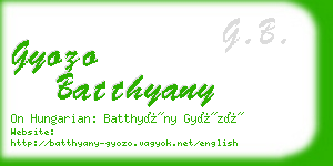 gyozo batthyany business card